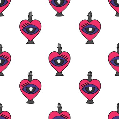 Kalpli kusursuz desen, vektör illüstrasyonu