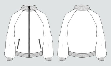 template of design for jacket, vector illustration