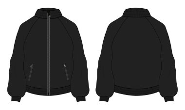 template of design for jacket, vector illustration