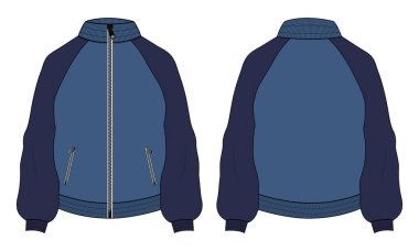 template of design for jacket, vector illustration