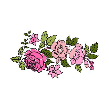 Çiçek vektör illüstrasyon tasarımlı güzel çiçek arkaplanı