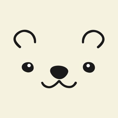 şirin yüz ifadesi vektör illüstrasyonu