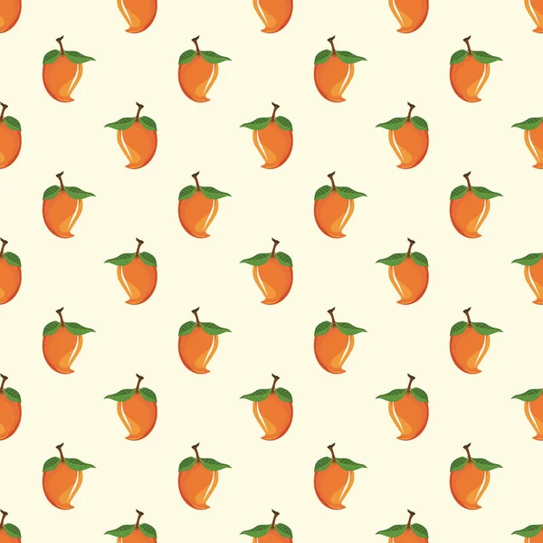 Frutti Mango Senza Soluzione Continuità Sfondo Modello Vettoriale Design Uso — Vettoriale Stock