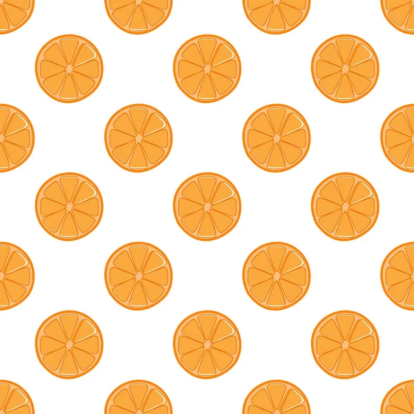 Seamless Pattern Orange Slices Vector Illustration — Stock Vector