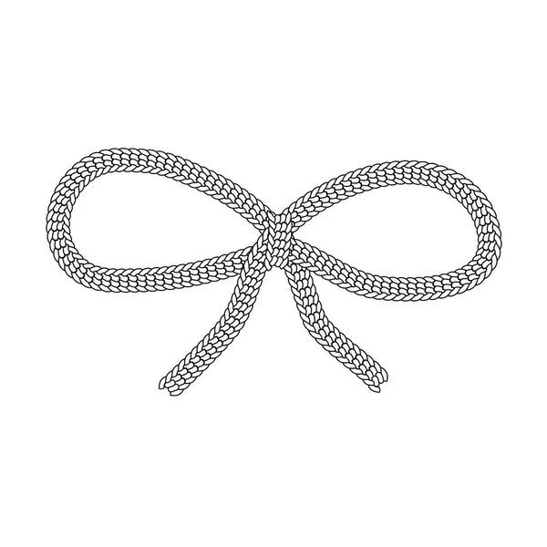 Corde Attachée Dans Arc Illustration Vectorielle — Image vectorielle