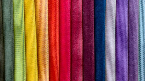 Colorful Background Stack Colorful Fabric Full Frame Shot Muti Colored — Stok Foto