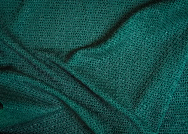 Tekstura Tkanin Naturalnej Bawełny Wełny Jedwabiu Lub Lnu Zielone Tło — Zdjęcie stockowe