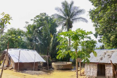 Mud hut house in village