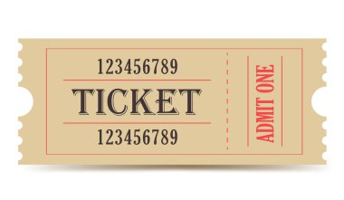 Antika kağıt bir ve bilet örnekleri simgesi kabul.