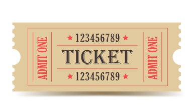 Antika kağıt bir ve bilet örnekleri simgesi kabul.