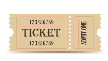 Antika kağıt bir ve bilet örnekleri simgesi kabul.