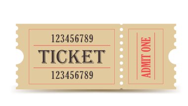 Antika kağıt bir ve bilet örnekleri simgesi kabul.