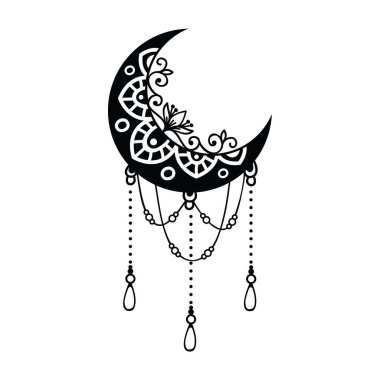 Hilal ay mandala tarzı, ay süsleme elementi