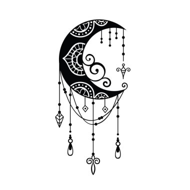Hilal ay mandala tarzı, ay süsleme elementi
