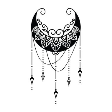 Hilal ay mandala tarzı, ay süsleme elementi