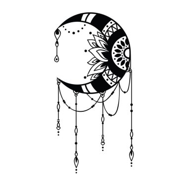 Hilal ay mandala tarzı, ay süsleme elementi