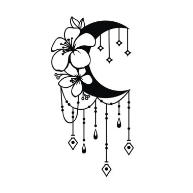 Hilal ay çiçeği, ay süsleme elementi.