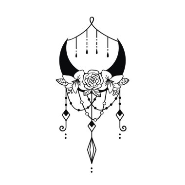 Hilal ay çiçeği, ay süsleme elementi.