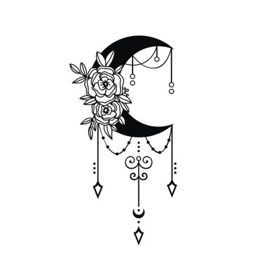 Hilal ay çiçeği, ay süsleme elementi.