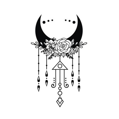 Hilal ay çiçeği, ay süsleme elementi.