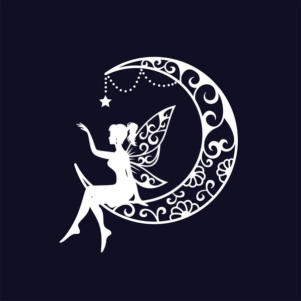 Peri ve hilal şeklinde kesilmiş dosya çizimi