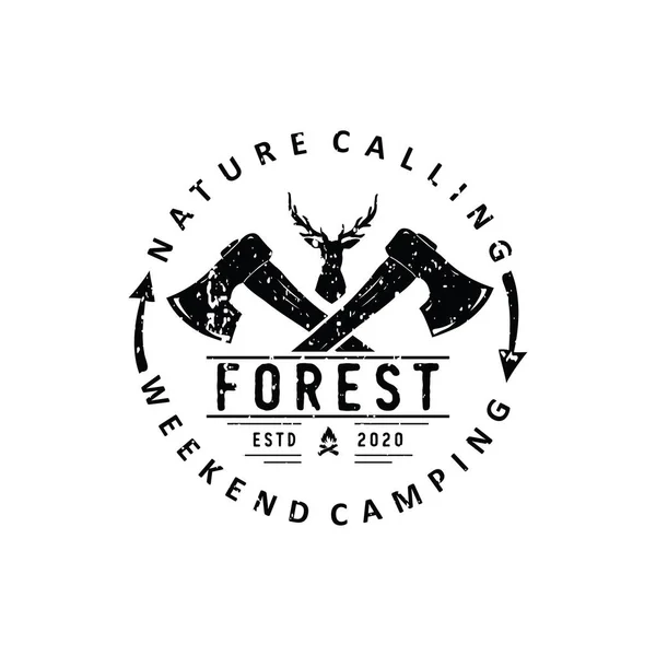 Camping Logotipo Livre — Vetor de Stock