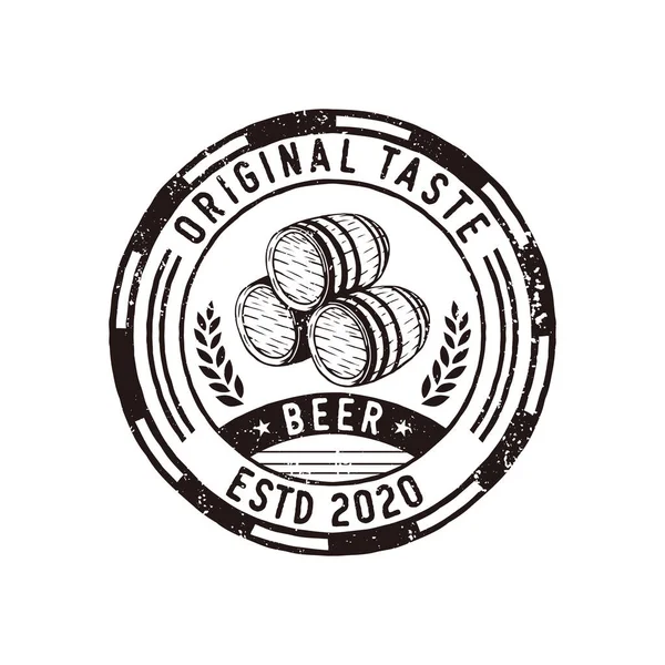 Emblemas Cervejaria Emblemas Loja Cervejaria Logotipo — Vetor de Stock