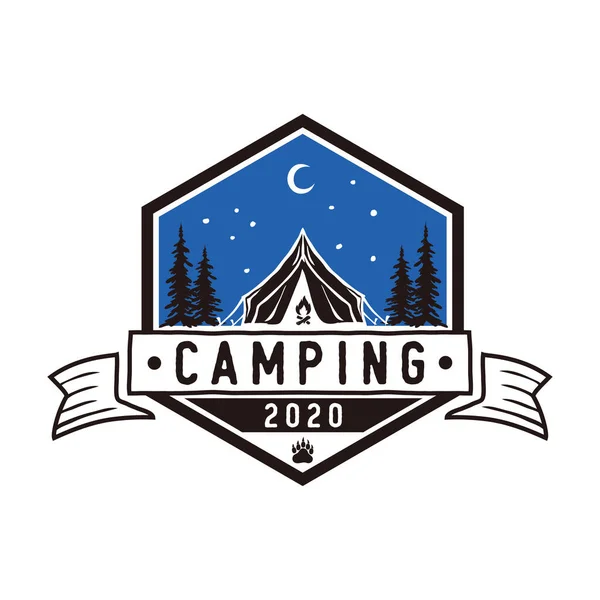 Camping Logotipo Livre — Vetor de Stock