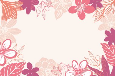 Düz dizaynlı renkli çiçek arkaplanı