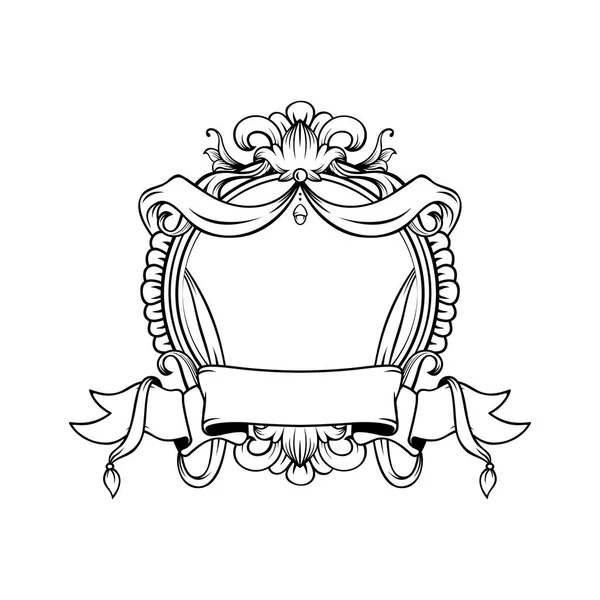 Gorgeous Vintage Baroque Frame Blank Space — Stock Vector