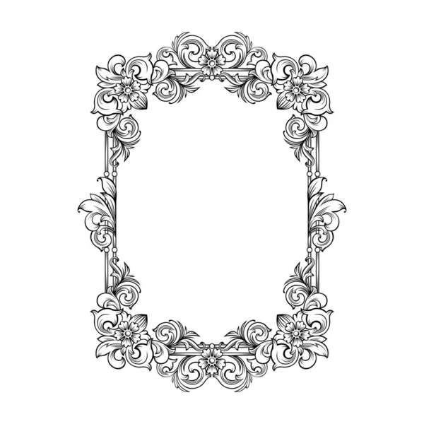 Boş alanı olan muhteşem barok çerçeve