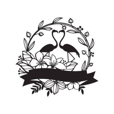 Güzel monogram Dosya Kesme Dekorasyonu