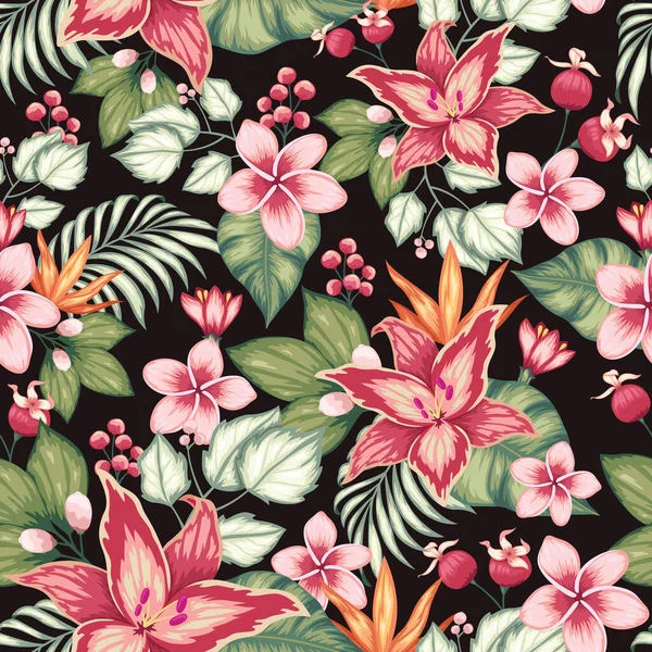 Realistic colorful Floral seamless, Textile print design
