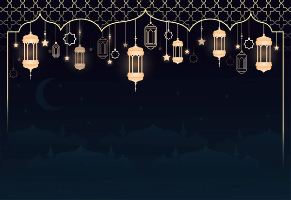 Ramadhan Kareem Diseño Fondo — Vector de stock