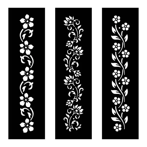 Geçici dövme dizaynlı siyah beyaz çiçek kesim dosyası