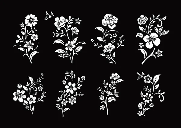 Siyah beyaz çiçekler kesiliyor.