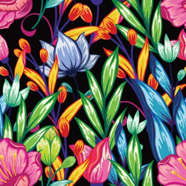 Güzel, eski, dikeni olmayan çiçek deseni.