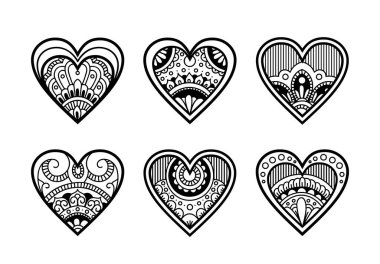 Mandala tarzında güzel bir aşk süsü.