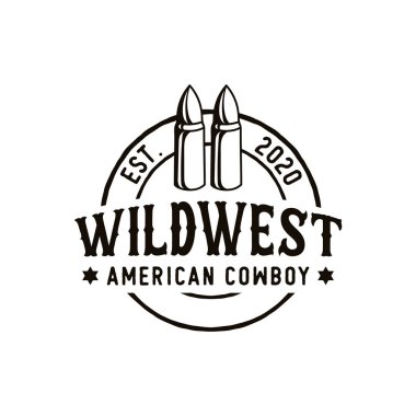 Kovboy rodeosu vektör vintage amblemleri, etiketler, rozetler ve logoları tek renkli tarzda izole eder