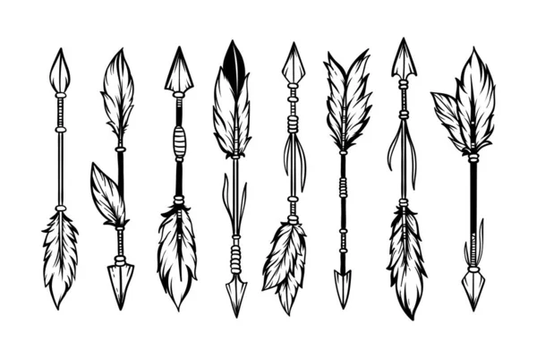 手描きの民族的矢棒法 — ストックベクタ