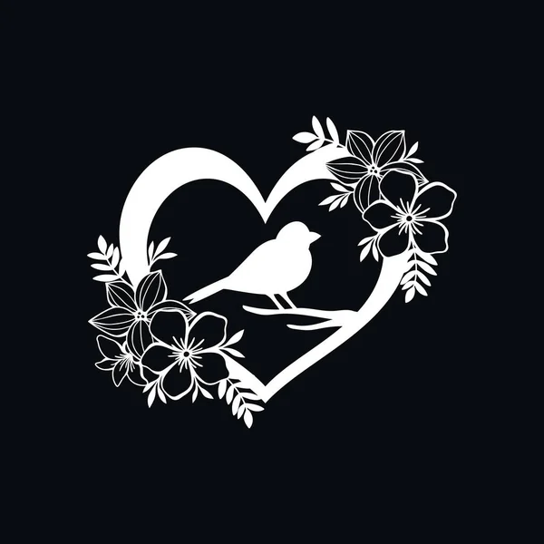 Hermoso Diseño Amor Monograma — Vector de stock