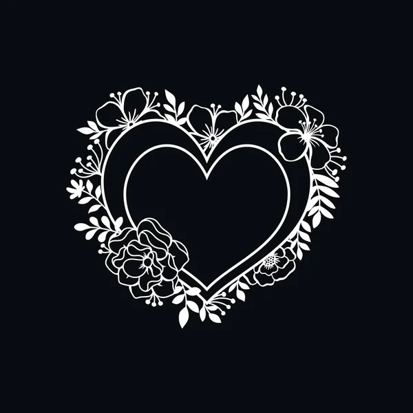 Belle Conception Amour Monogramme — Image vectorielle