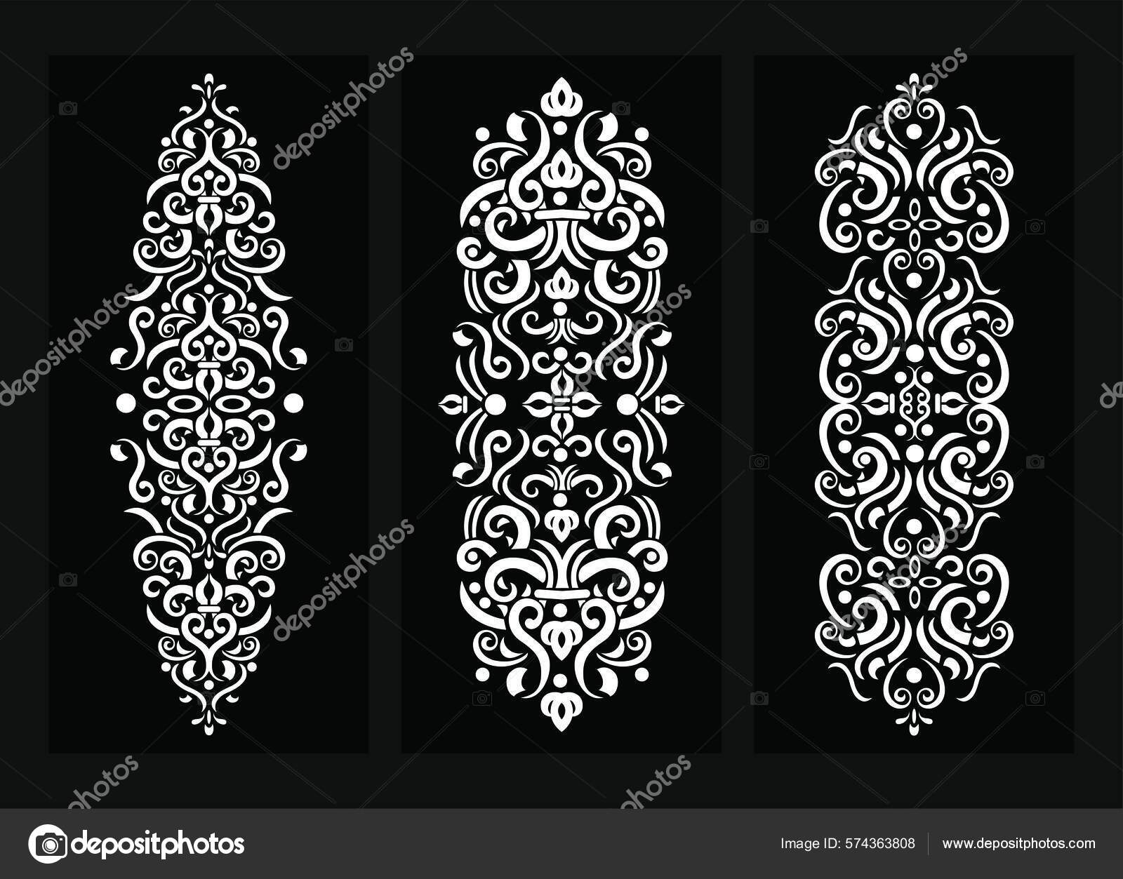 Schwarz Weiße Ornamente Stock-Vektorgrafik von ©allmocreative
