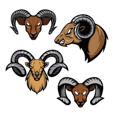 Keçi kafası tasarım vektör