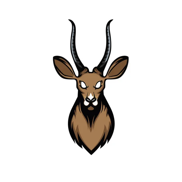 Conception Vecteur Tête Antilope — Image vectorielle