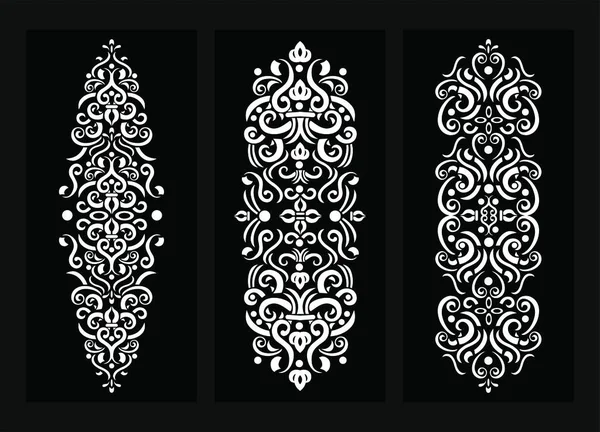 Schwarz Weiße Ornamente — Stockvektor