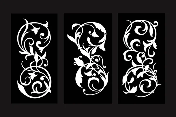 Floral Ornament Stencil Concept — Stock Vector