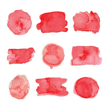 Suluboya vektör fırça darbeleri kümesi