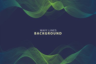 Dalgalı çizgi arkaplan dinamik akış kavramı