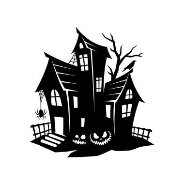 Lanetli ev vektör silueti tasarımı